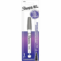 Sharpie Oil-Based Paint Markers Fine Marker Point - Silver Ink - Oil Based - Metal Barrel - 1 / Pack (1874889)