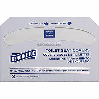 Genuine Joe Toilet Seat Covers Half-fold - For Public Toilet - White - 250/Pack - 4 / Carton (GJO10152)