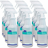 Diversey Empty Spray Bottle for Cleaner Suitable For Restroom, Floor - Easy to Use, Labeled - Clear - 12 / Carton (D03905CT)