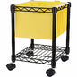 NuSparc Compact Mobile Cart 4 Casters - 15.50" Width x 14" Depth x 19.50" Height - Metal Frame - Black - 1 Each (CT100ZZBK)