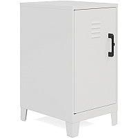 NuSparc Personal Locker 2 Shelve(s) - for Office, Home, Sport Equipments, Toy, Game, Classroom, Playroom, Basement, Garage - Overall Size 27.5" Height x 14.2" Width x 18" Depth - White - Steel - TAA Compliant (SL218ZZWE)