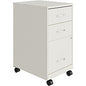 NuSparc 3-Drawer Organizer Metal File Cabinet 14.2" Width x 18" Depth x 26.7" Height - 3 x Drawer(s) for File, Box - Letter - Glide Suspension, 3/4 Drawer Extension, Anti-tip, Lockable, Mobility - White - Metal - Recycled (VF318CMWE)