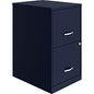 NuSparc File Cabinet 14.2" Width x 18" Depth x 24.5" Height - 2 x Drawer(s) for File - Letter - Vertical - Locking Drawer, Glide Suspension, Nonporous Surface - Blue - Baked Enamel - Steel - Recycled (VF218AANY)