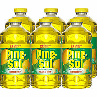 Pine-Sol Multi-Surface Cleaner For Multi Surface - Concentrate - Liquid - 80 fl oz (2.5 quart) - Lemon Fresh Scent - Deodorize, Disinfectant, Dilutable - Yellow - 6 / Carton (60162CT)