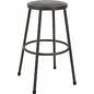 Lorell Metal Shop Stool Vinyl Seat Material - Light Gray - Metal - 1 Each (LLR83083)