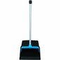 Genuine Joe Lobby Dust Pan 11.50" Wide - Polyvinyl Chloride (PVC) Handle - Blue, Black - 1 Each (GJO85236)
