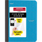Mead Wide Ruled Composition Book 80 Sheets - Sewn - Wide Ruled Margin - 7 1/2" x 9 3/4" Sheet Size - Assorted Plastic Cover - Double Sided Sheet, Durable, Smooth, Snag Resistant - 1 Each (950033)