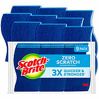 Scotch-Brite Non-Scratch Scrub Sponges 0.7" Height x 4.2" Width x 2.7" Depth - 9/Pack - 5 / Carton - Blue (5295CT)