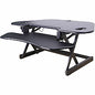 Rocelco CADR-46 Corner Sit-to-Stand Desk Riser 40 lb Load Capacity - 23.20" Height x 45.50" Width - Desk - Black - For Monitor, Notebook, Keyboard - Extendable, Ergonomic, Keyboard Tray, Handle, Grommet, Cable Management, Built-in USB Port, El (RCADRB46A)