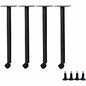Lorell Invent Training Table Components Black Post Leg Base - 4 Legs - 28.50" Height x 5.80" Width x 5.80" Depth - Training - Assembly Required - 4 / Set (LLR60805)