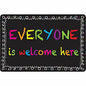 Ashley Smart Poly Original Fun Welcome Mat Classroom, Floor, Student - 15.50" Length x 23.50" Width - Everyone is Welcome Here, Chalk Loop - Multicolor - 1 Each (91508)