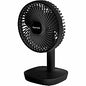 ESM 6" Rechargeable Fan 4 Speed - Rechargeable, Lightweight, Quiet Operation - Black (KM60002BK)