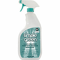 Simple Green Lime-Calcium-Surface Residue Remover For Multi Surface, Multipurpose - 32 fl oz (1 quart) - Pleasant, Wintergreen Scent - Bleach-free, Ammonia-free, Phosphorous-free, Non-abrasive - Turquoise Spray - 1 Each (1700032)