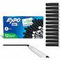 Expo Low-Odor Dry Erase Markers Fine Marker Point - Erasable - Black Ink - Dry - 1 Dozen (86001A)