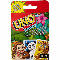 UNO Junior Card Game For Kids With Simple Rules & Animal Matching For 2-4 Player (GKF04)