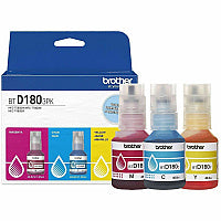 Brother Genuine BTD1803PK 3-Pack High Yield Cyan, Magenta, and Yellow Ink Bottles (BTD1803PKS)