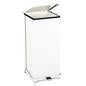 Rubbermaid Commercial Defenders Heavy-Duty Steel Step Can, 13 gal, Steel, White (ST24EPLWH)