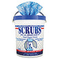 SCRUBS Hand Cleaner Towels, Cloth, 10 x 12, Citrus, Blue/White, 72/Bucket (42272EA)