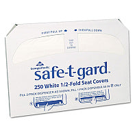 Georgia Pacific Professional Safe-T-Gard Half-Fold Toilet Seat Covers, 14.5 x 17, White, 250/Pack, 20 Packs/Carton (47046)