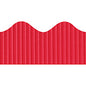 Bordette Decorative Border Rectangle with Scalloped Trim Shape - Pin-up - Flame - Fadeless - 4" Height x 2.25" Width x 600" Length - Dark Red - Paper - 1 Roll (37034)