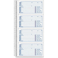 Adams Spiral Bound Phone Message Books 400 Sheet(s) - Spiral Bound - 2 Part - 5.25" x 11" Sheet Size - Assorted Sheet(s) - Recycled - 1 Each (SC1154D)