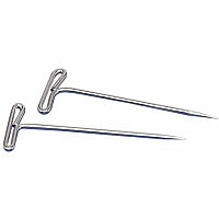 Gem Office Products T-pins 2" Length - Nickel - Steel - 100 / Box (85T)