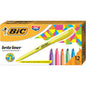 BIC Brite Liner Highlighter, Assorted, 12 Pack Chisel Marker Point - Fluorescent Assorted Ink - 12 / Box (BL11AST)