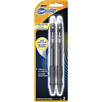 BIC Gel Retractable Pens 0.7 mm Medium Pen Point - Refillable - Retractable - Black Ink - Gel-based - Translucent Barrel - 2 / Pack (RLCP21BK)