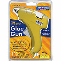 Creativity Street Trigger Style Mini Glue Gun Light Duty - 220&deg;F (104.4&deg;C) - Yellow, Clear (3350)