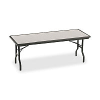 Iceberg IndestrucTable Folding Table Rectangle Top - 1500 lb Capacity - 30" Table Top Length x 72" Table Top Width - 29" Height - Banquet - Black, Granite, Powder Coated - Polyethylene, Resinite - 1 Each (65127)