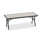 Iceberg IndestrucTable Folding Table Rectangle Top - 1500 lb Capacity - 30" Table Top Length x 72" Table Top Width - 29" Height - Banquet - Black, Granite, Powder Coated - Polyethylene, Resinite - 1 Each (65127)