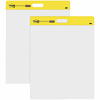 Post-it(R) Self-Stick Easel Pads 20 Sheets - Plain - Stapled - 18.50 lb Basis Weight - 20" x 23" Sheet Size - White Paper - Cardboard Cover - Resist Bleed-through, Removable, Sturdy Back - 2 / Pack (566)