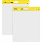 Post-it(R) Self-Stick Easel Pads 20 Sheets - Plain - Stapled - 18.50 lb Basis Weight - 20" x 23" Sheet Size - White Paper - Cardboard Cover - Resist Bleed-through, Removable, Sturdy Back - 2 / Pack (566)