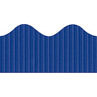 Bordette Decorative Border Rectangle with Scalloped Trim Shape - Pin-up - Fadeless - 4" Height x 2.25" Width x 600" Length - Royal Blue - Paper - 1 Roll (37204)