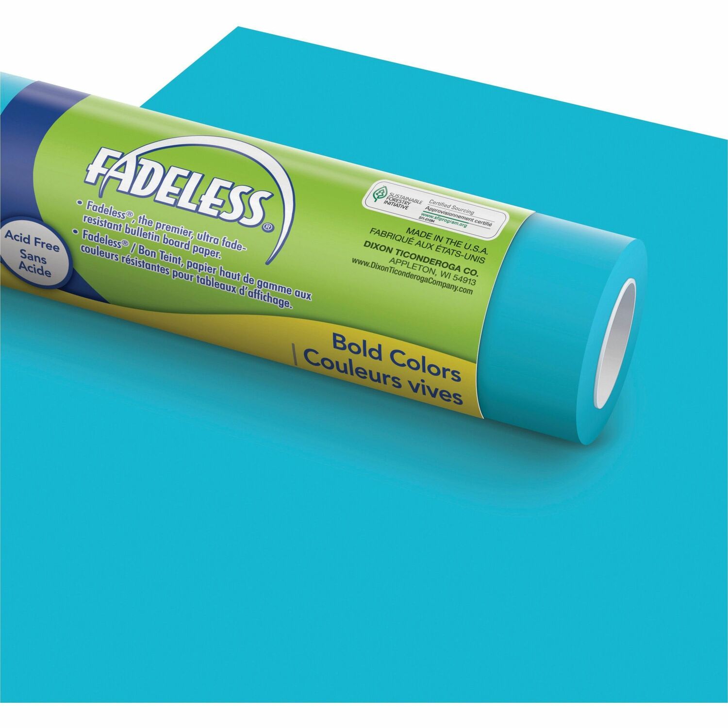 Fadeless Bulletin Board Art Paper ClassRoom Project, Home Project, Office Project - 48" Width x 50 ft Length - Azure Blue - 1 Roll (57165)