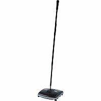 Rubbermaid Commercial Floor/Carpet Sweeper Nylon Bristle - 6.50" Brush Face - 9.5" Overall Length - Plastic Handle - Gray - 1 Each (421288BK)