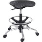 Safco Sitstar Height Adjustable Stool Polyurethane Seat Material - Metal Frame Material - 5-star Base - Black - 1 Each (6660BL)