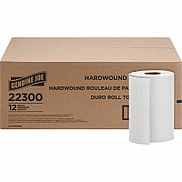 Genuine Joe Hardwound Roll Paper Towels 7.88" Width x 350 ft Length - 2" Core - White - 12 / Carton (GJO22300)