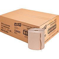 Genuine Joe Embossed Hardwound Roll Towels 7.90" Width x 800 ft Length - 2" Core - Natural - 6 / Carton (GJO22600)