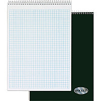 TOPS Docket Top Wire Quadrille Pad 70 Sheets - Wire Bound - 8 1/2" x 11 3/4" Sheet Size - White Paper - Chipboard Cover - Perforated, Hard Cover - 1 Each (63801)