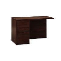 HON 10500 Series L Workstation Return, Full-Height Left Ped, 48w x 24d x 29.5h, Mahogany (105906LNN)