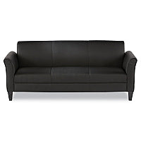 Alera Reception Lounge Furniture, 3-Cushion Sofa, 77w x 31.5d x 32h, Black (ALERL21LS10B)