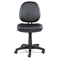 Alera Interval Series Swivel/Tilt Task Chair, Bonded Leather Seat/Back, Up to 275 lb, 18.11" to 23.22" Seat Height, Black (ALEIN4819)