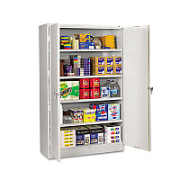 Tennsco Assembled Jumbo Steel Storage Cabinet, 48w x 24d x 78h, Light Gray (J2478SULGY)