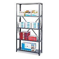 Safco Commercial Steel Shelving Unit, Five-Shelf, 36w x 18d x 75h, Dark Gray (6266)