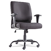 OIF Big/Tall Swivel/Tilt Mid-Back Chair, Supports Up to 450 lb, 19.29" to 23.22" Seat Height, Black (OIFBT4510)