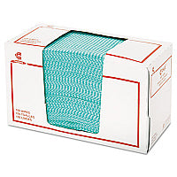 Wet Wipes, 14 x 21, White/Green, 100 Towels/Pack, 9/Carton