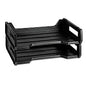 AbilityOne 7520010944307, SKILCRAFT Plastic Desk Tray, 1 Section, Letter Size Files, 12" x 8.5" x 5", Black, 2/Pack