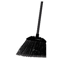 Rubbermaid Commercial Angled Lobby Broom, Poly Bristles, 35" Handle, Black (637400BLA)