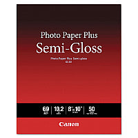 Canon Photo Paper Plus Semi-Gloss, 10.2 mil, 8 x 10, Semi-Gloss White, 50/Pack (1686B062)